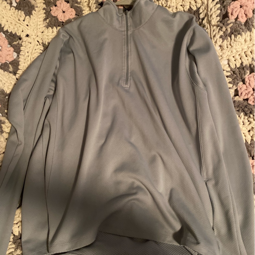 Gray quarter zip